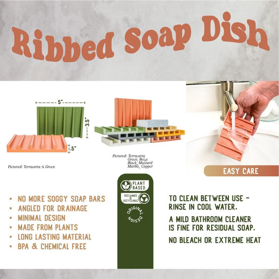 Rosebud HomeGoods Ribbed Soap Dish - lily & onyx