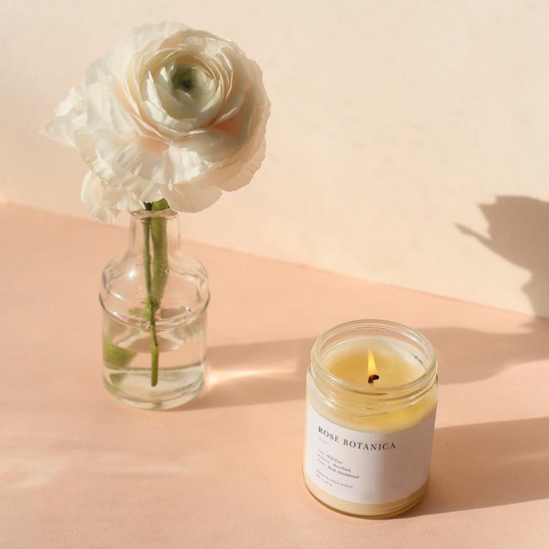 Brooklyn Candle Studio Rose Botanica Minimalist Candle - lily & onyx