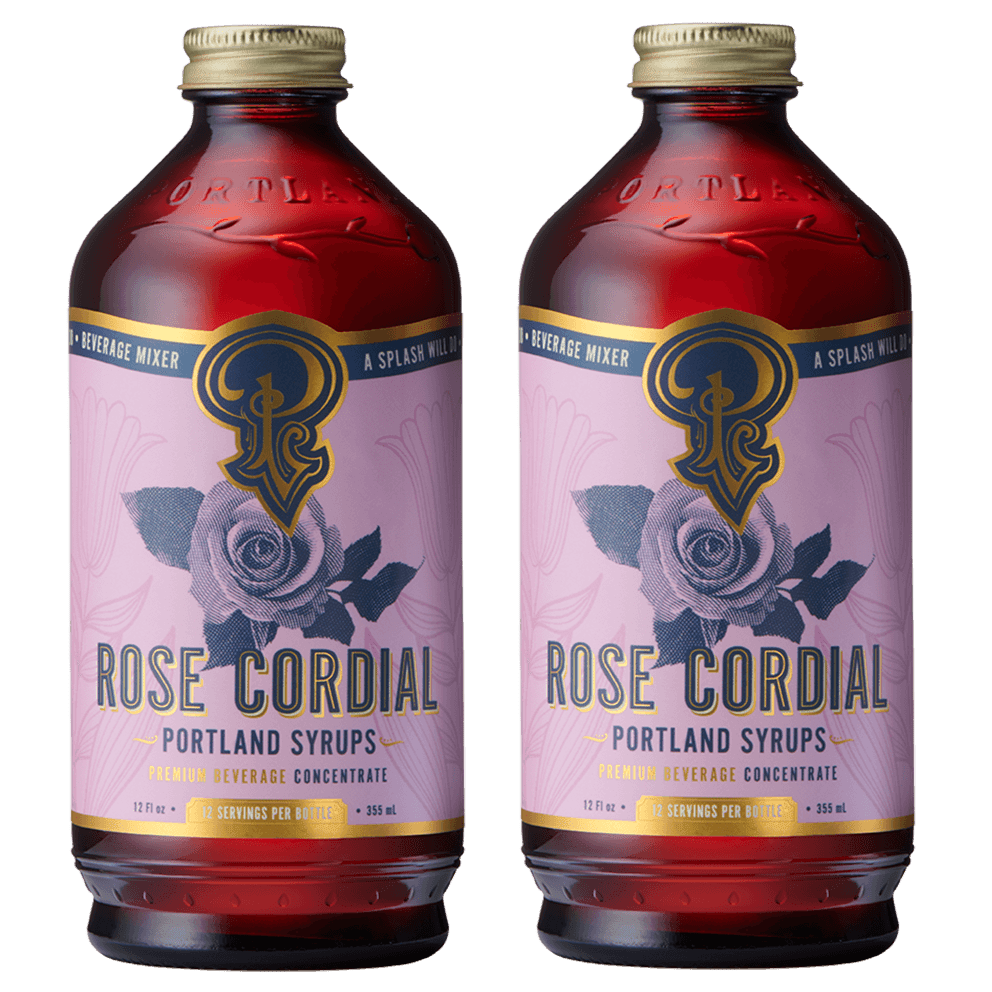 Portland Syrups Rose Cordial Syrup, 2 Pack - lily & onyx