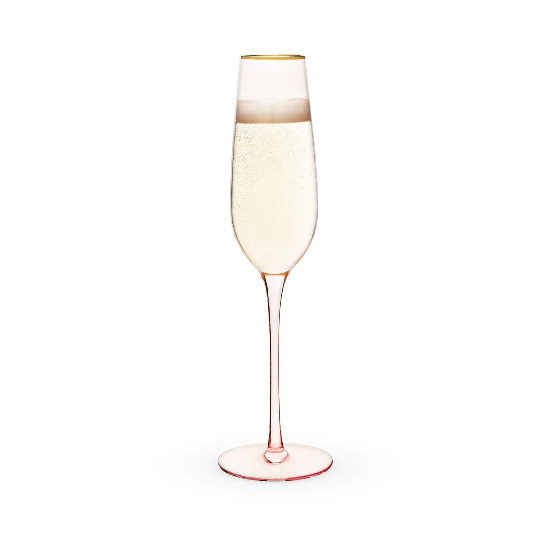 Twine Living Rose Crystal Champagne Flute Set - lily & onyx