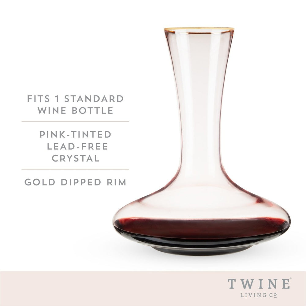 
                      
                        Twine Rose Crystal Decanter with Gold Rim - lily & onyx
                      
                    