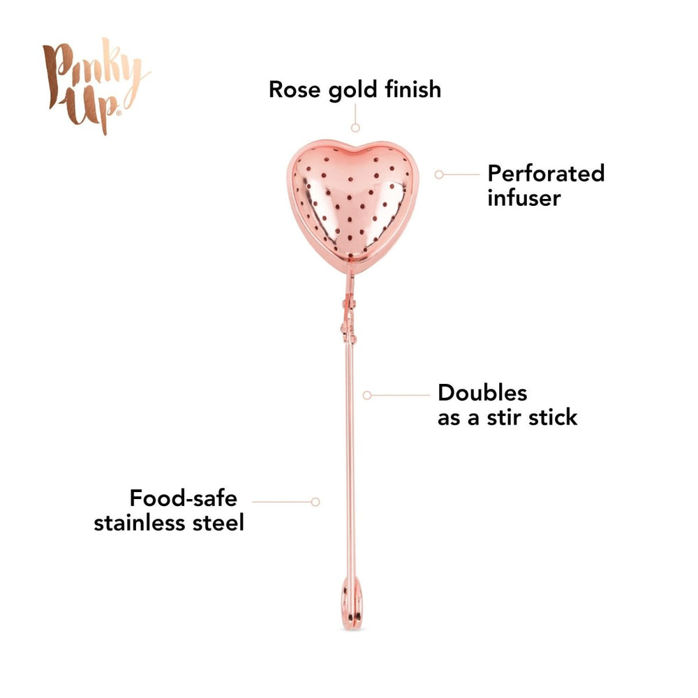 
                      
                        Pinky Up Rose Gold Heart Tea Infuser - lily & onyx
                      
                    