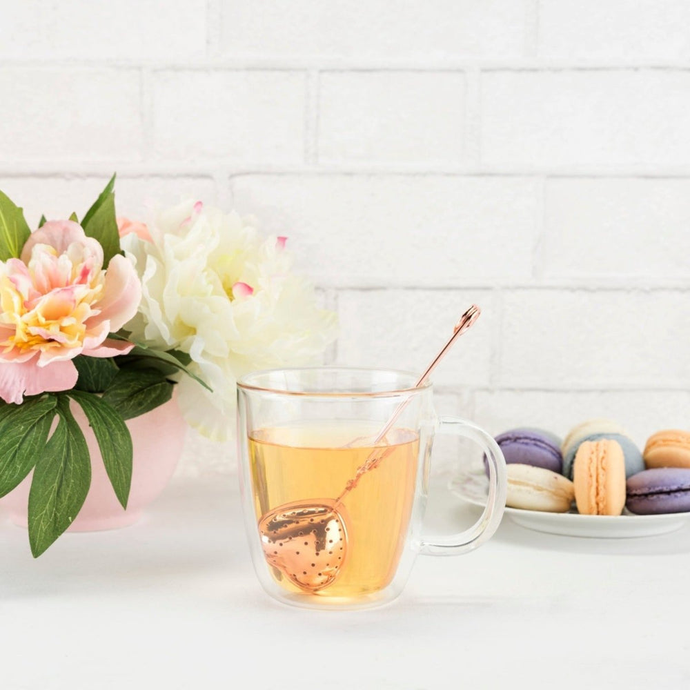 
                      
                        Pinky Up Rose Gold Heart Tea Infuser - lily & onyx
                      
                    