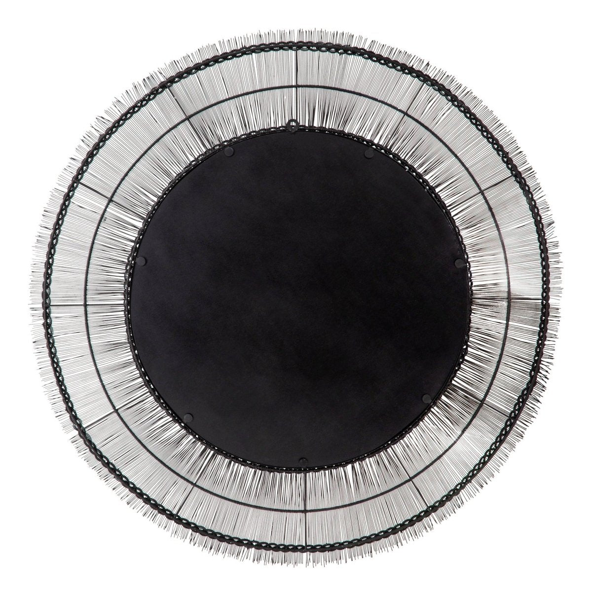 Sagebrook Home Round Black Wire Wall Mirror, 43" - lily & onyx