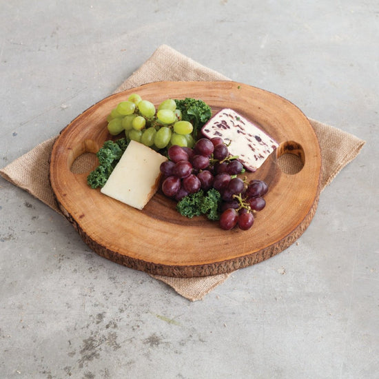 Twine Round Natural Acacia Wood Cheese Board - lily & onyx