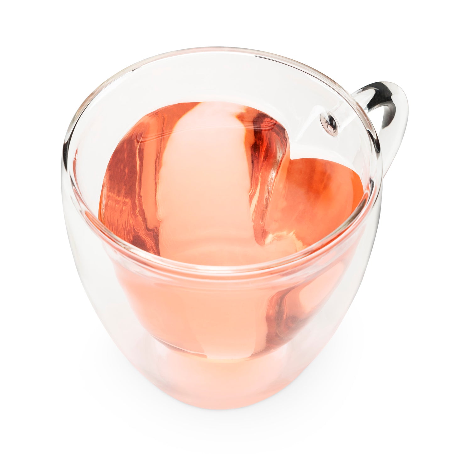 Pinky Up Kendall™ Heart Double Walled Glass Tea Mug - lily & onyx
