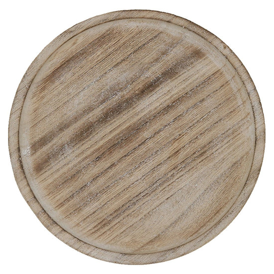 Sweet Water Decor Rustic Round Wood Tray - lily & onyx
