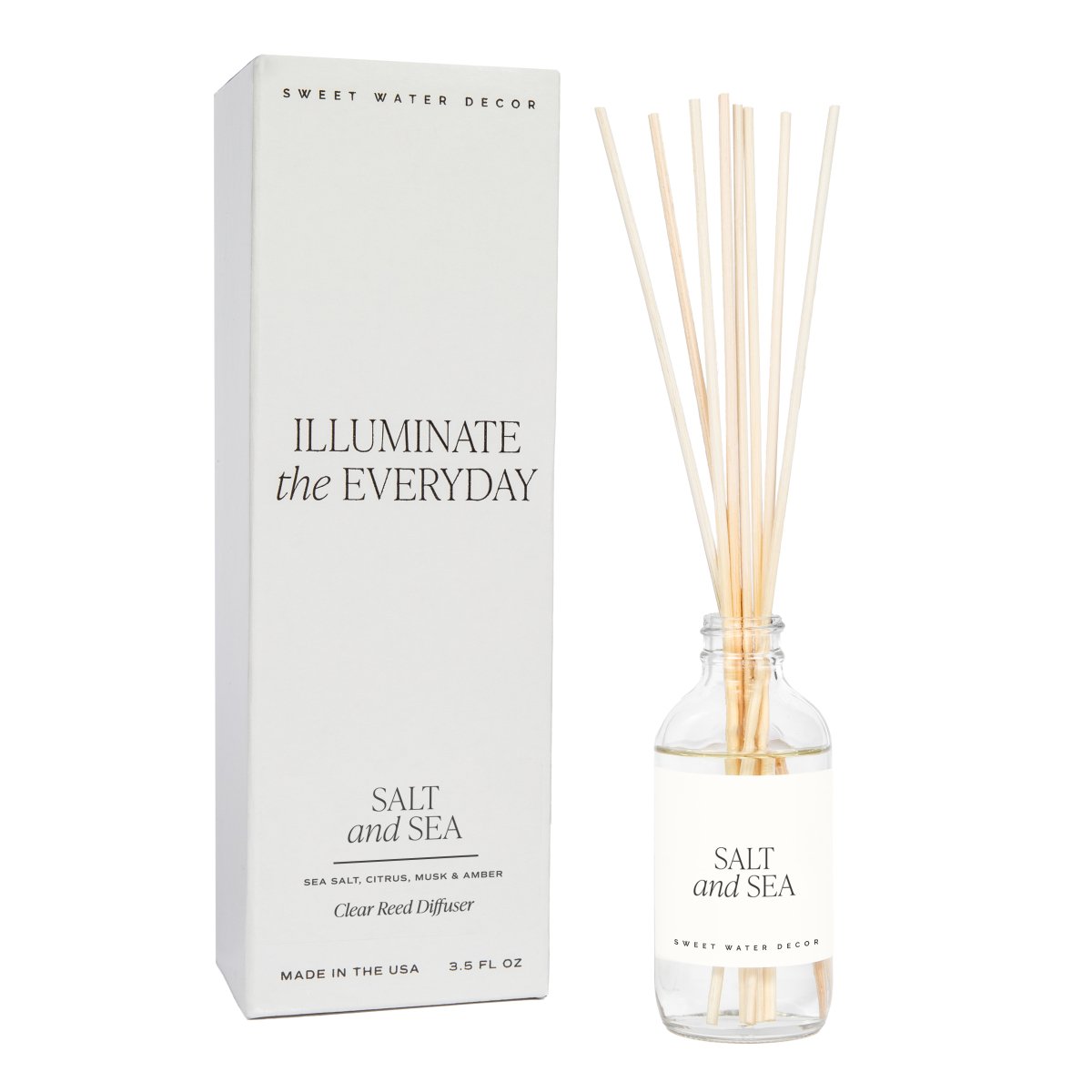 Sweet Water Decor Salt and Sea Clear Reed Diffuser - lily & onyx