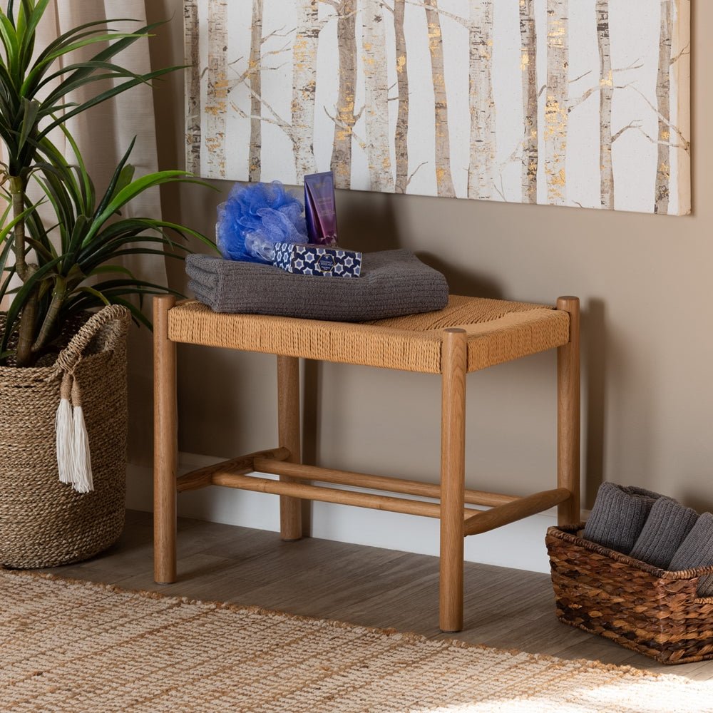 Saura Oak Entryway Bench with Storage | lily & onyx