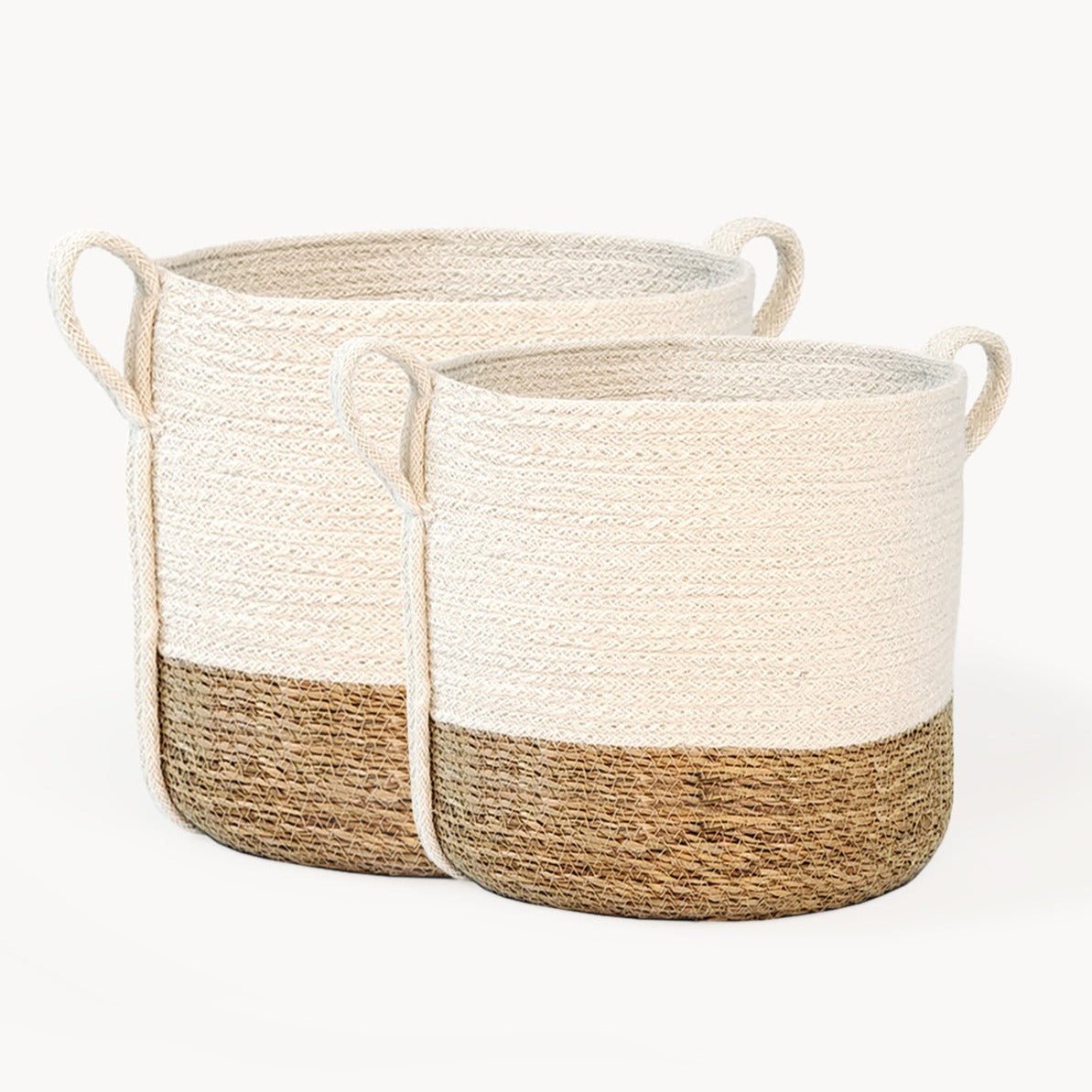 KORISSA Savar Basket with Side Handle - lily & onyx