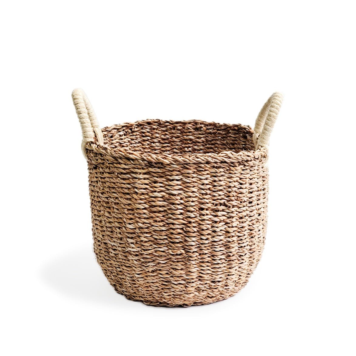 KORISSA Savar Basket with White Handle - lily & onyx