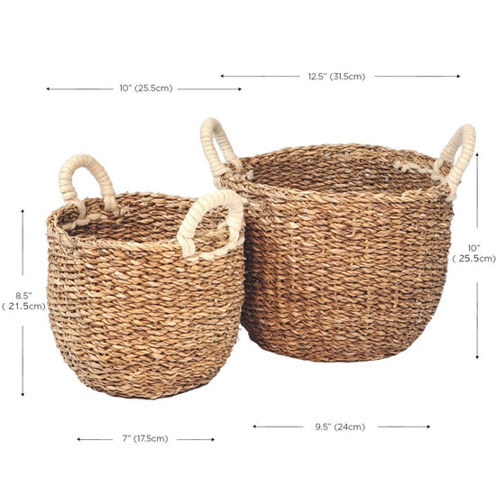 Load image into Gallery viewer, KORISSA Savar Basket with White Handle - lily &amp;amp; onyx
