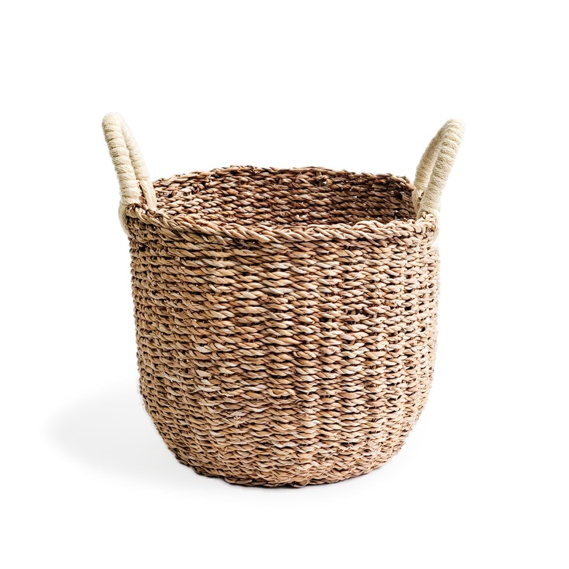 KORISSA Savar Basket with White Handle - lily & onyx