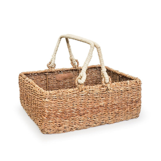 KORISSA Savar Storage Basket With Handle - lily & onyx