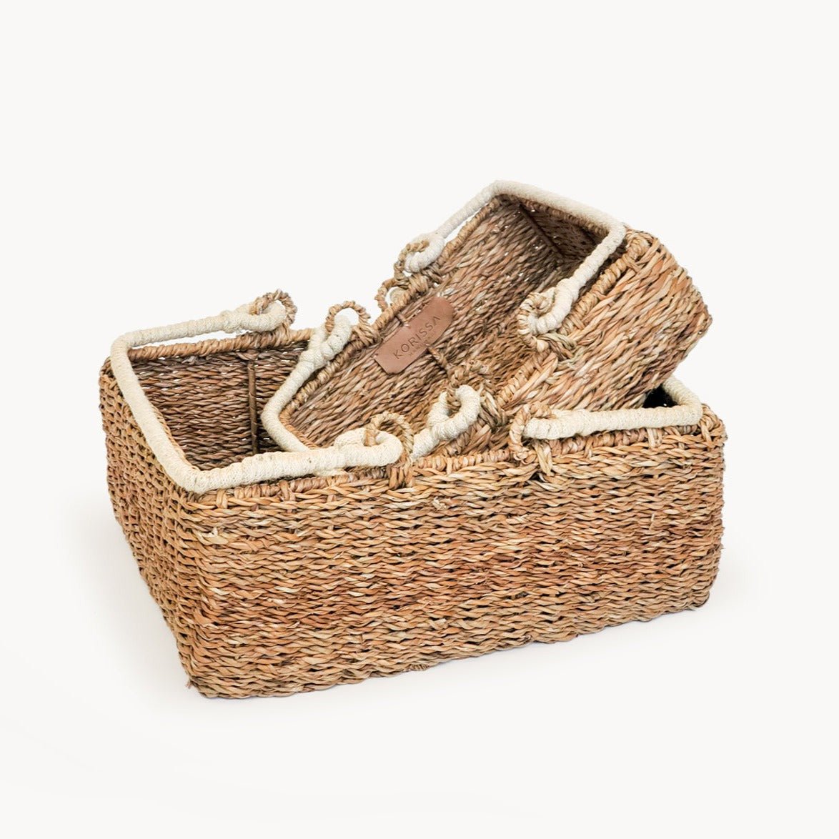 KORISSA Savar Storage Basket With Handle - lily & onyx