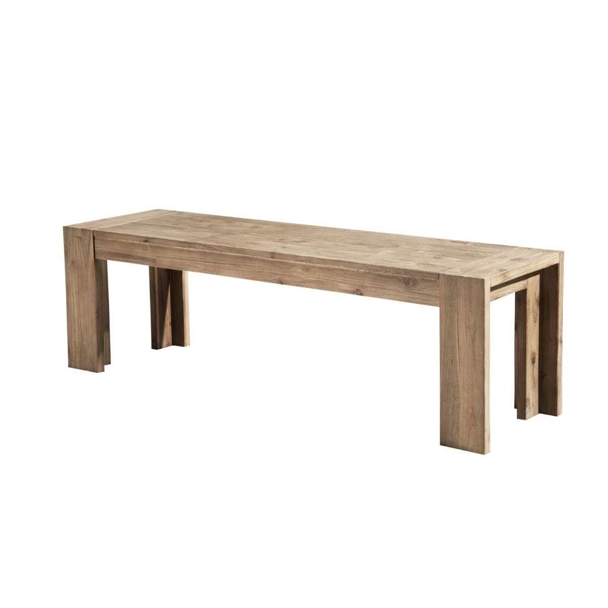 Alpine Furniture Seashore Dining Bench, Antique Natural - lily & onyx