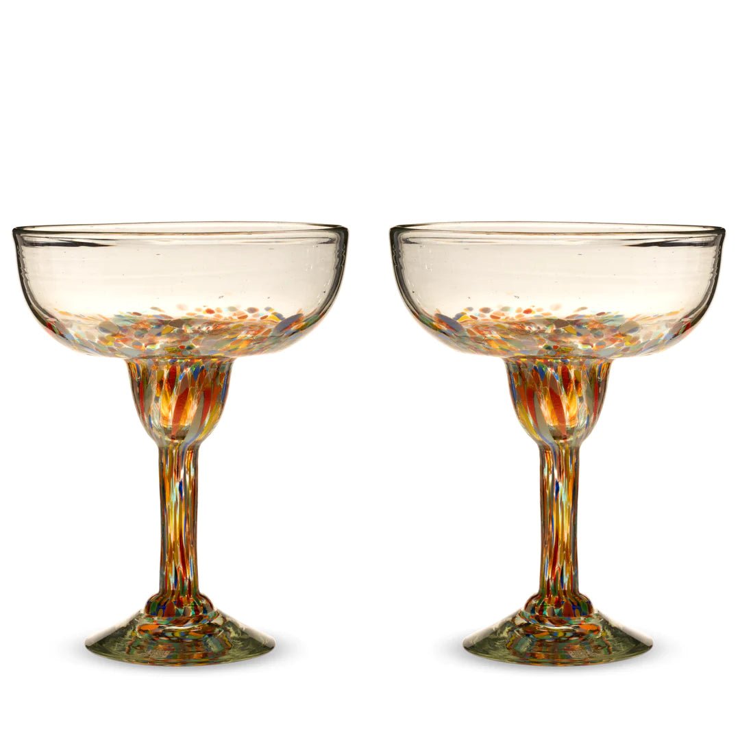 Twine Living Segunda Vida Artistico Margarita Glasses, Set of 2 - lily & onyx