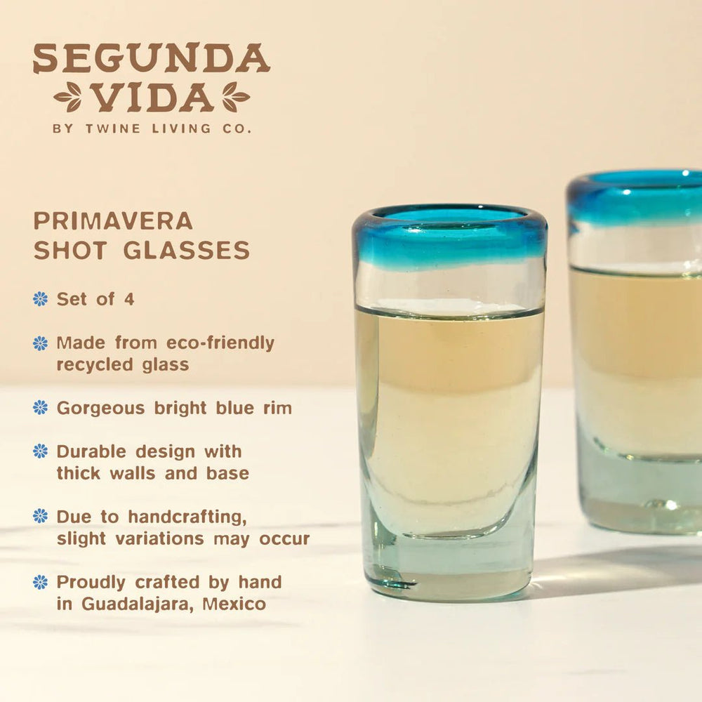 
                      
                        Twine Living Segunda Vida Primavera Shot Glass, Set of 4 - lily & onyx
                      
                    