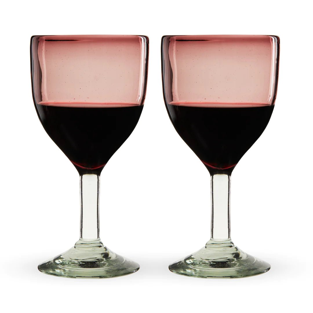 Twine Living Segunda Vida Rosado Wine Glass, Set of 2 - lily & onyx