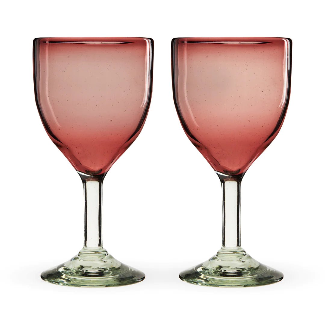 Twine Living Segunda Vida Rosado Wine Glass, Set of 2 - lily & onyx