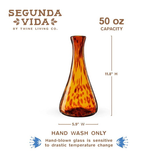 Twine Living Segunda Vida Tortuga Decanter - lily & onyx