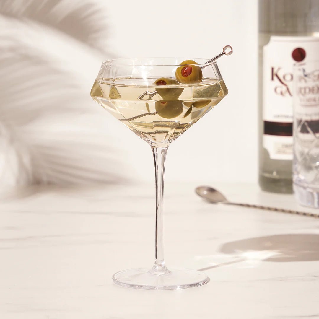 Viski Seneca Diamond Martini Glasses, Set of 2 - lily & onyx