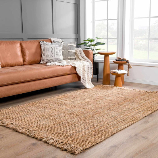 Load image into Gallery viewer, Hauteloom Senneterre Natural Jute Rug - lily &amp;amp; onyx
