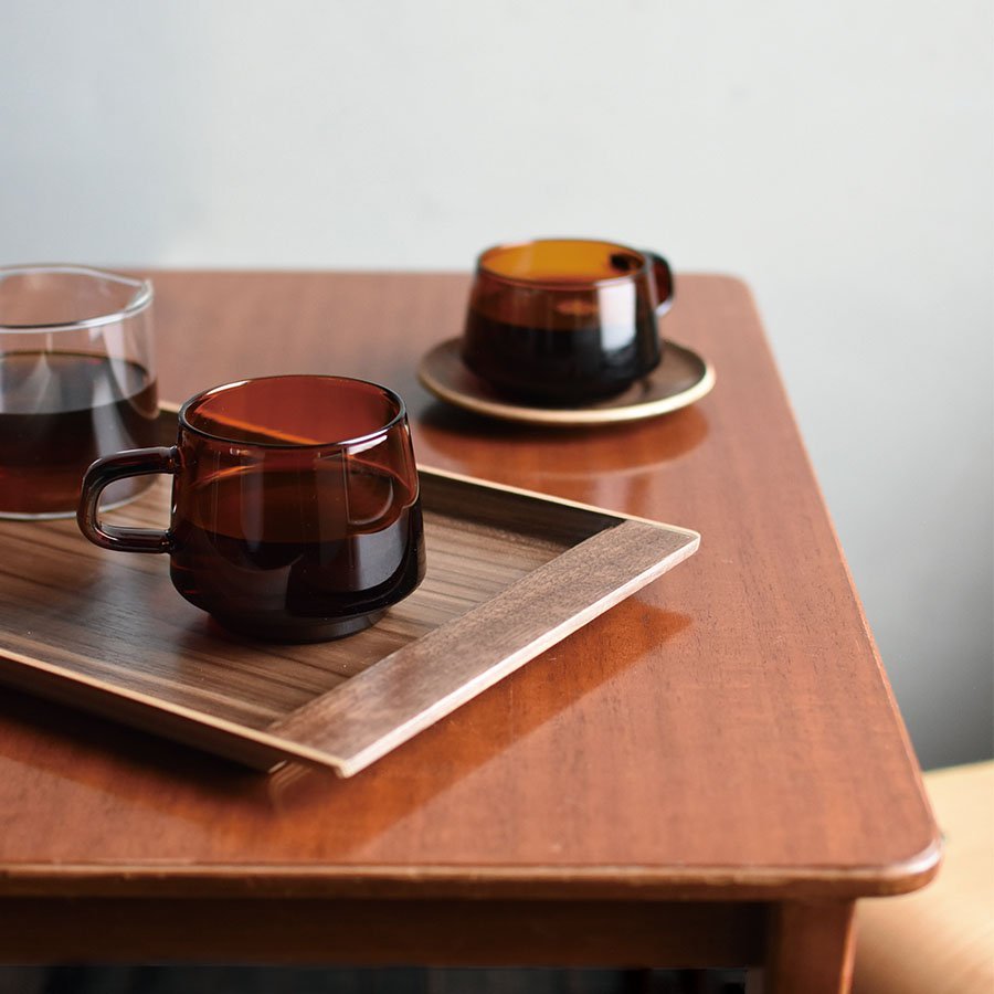 KINTO USA Sepia Walnut Nonslip Tray, 14