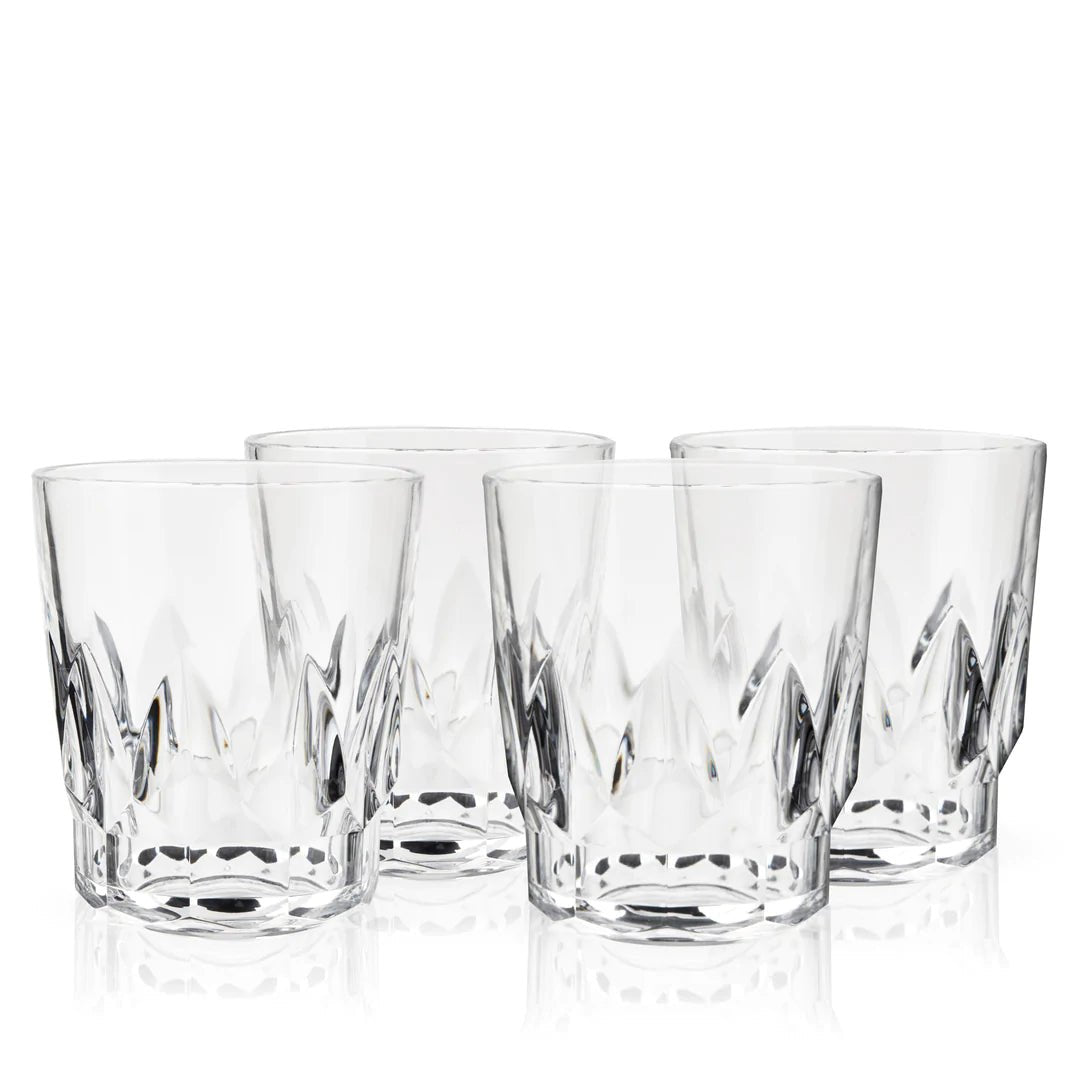 Viski Shatterproof Acrylic DOF Tumblers, Set of 4 - lily & onyx