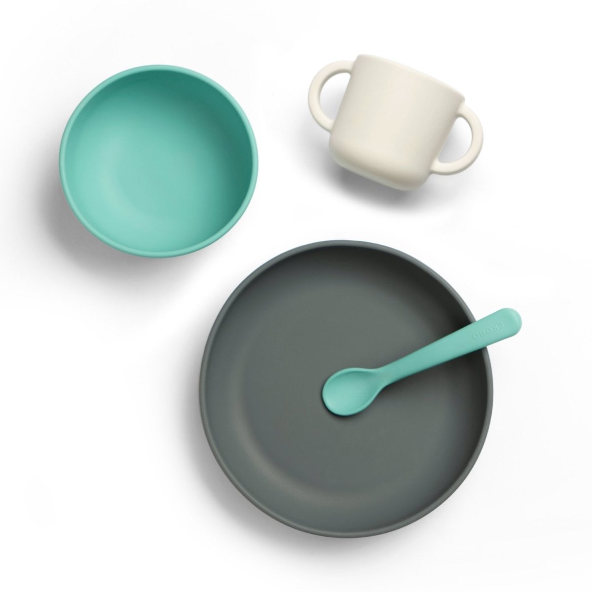 EKOBO Silicone Baby Meal Set - Lagoon - lily & onyx