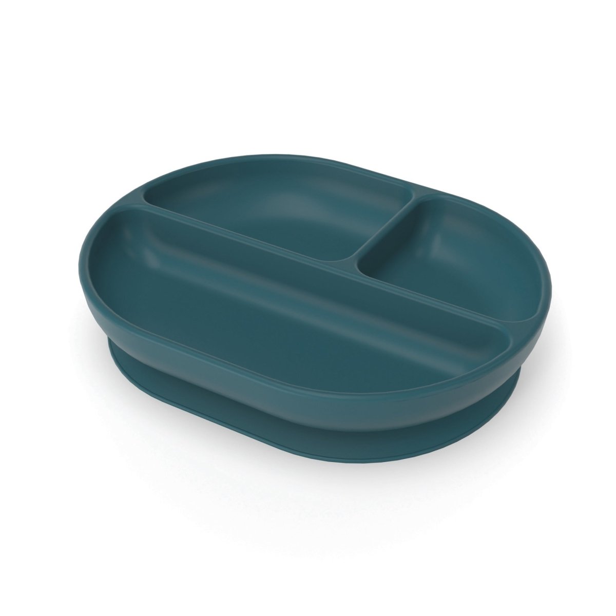 EKOBO Silicone Divided Suction Baby Plate - Blue Abyss - lily & onyx