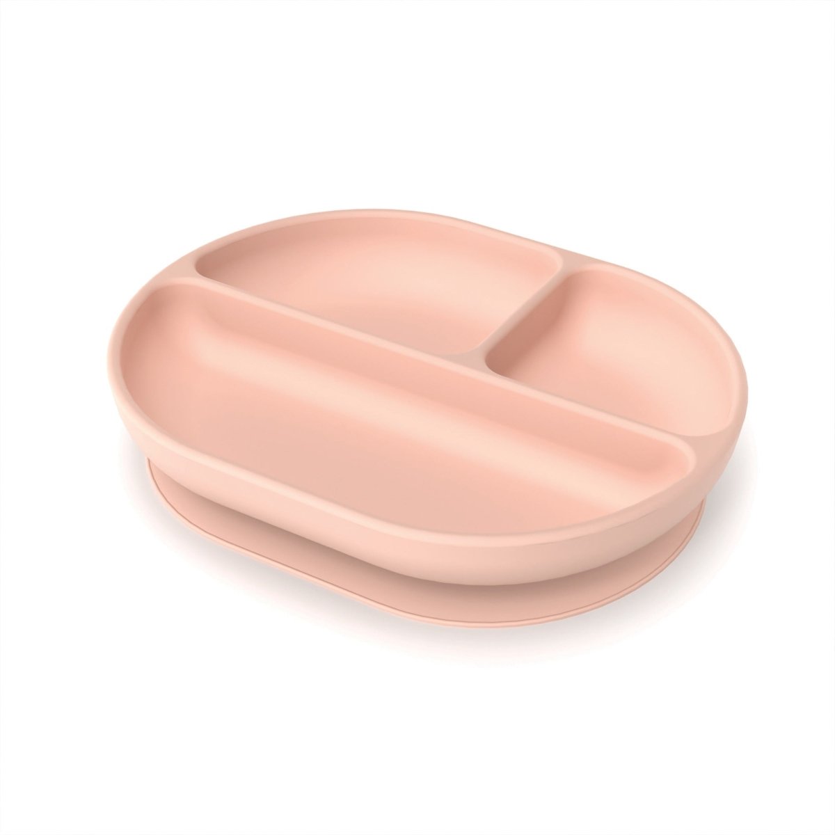 EKOBO Silicone Divided Suction Baby Plate - Blush - lily & onyx