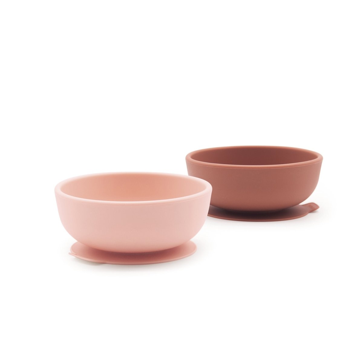 EKOBO Silicone Suction Baby Bowl Set - Blush / Terracotta - lily & onyx