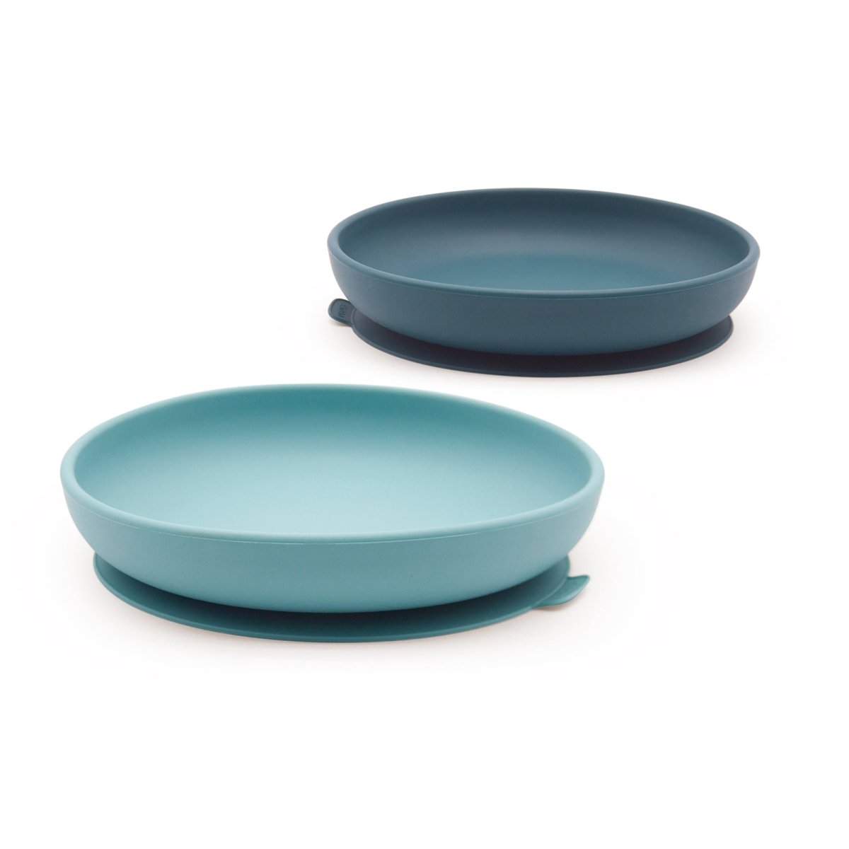 EKOBO Silicone Suction Baby Plate Set - Blue Abyss / Lagoon - lily & onyx