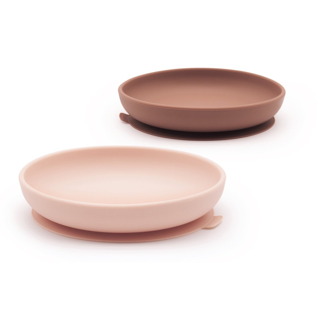 EKOBO Silicone Suction Baby Plate Set - Blush / Terracotta - lily & onyx