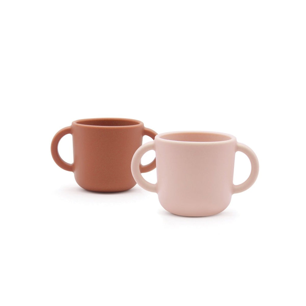 EKOBO Silicone Training Cup Set - Blush / Terracotta - lily & onyx