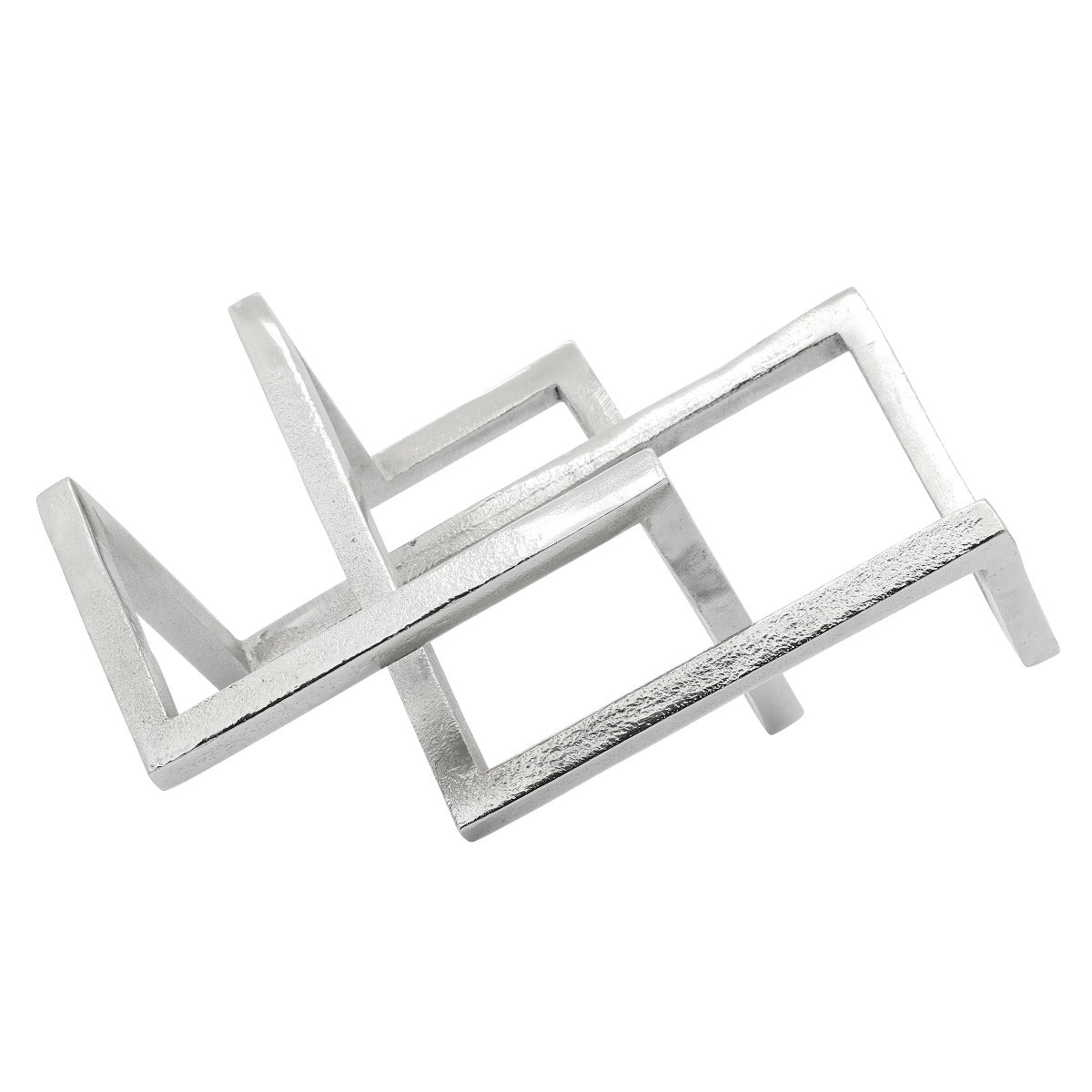 Sagebrook Home Silver Metal Geometric Decor, 15