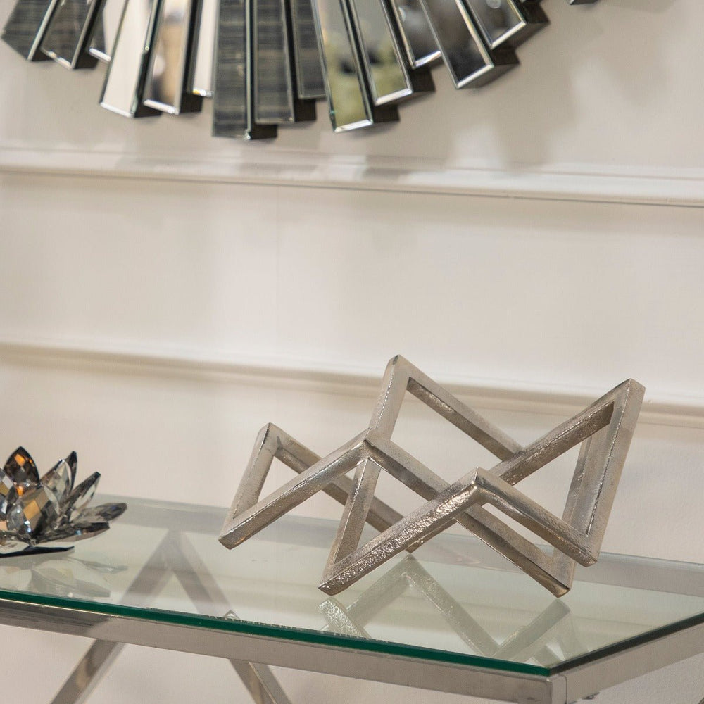 
                      
                        Sagebrook Home Silver Metal Geometric Decor, 15" - lily & onyx
                      
                    
