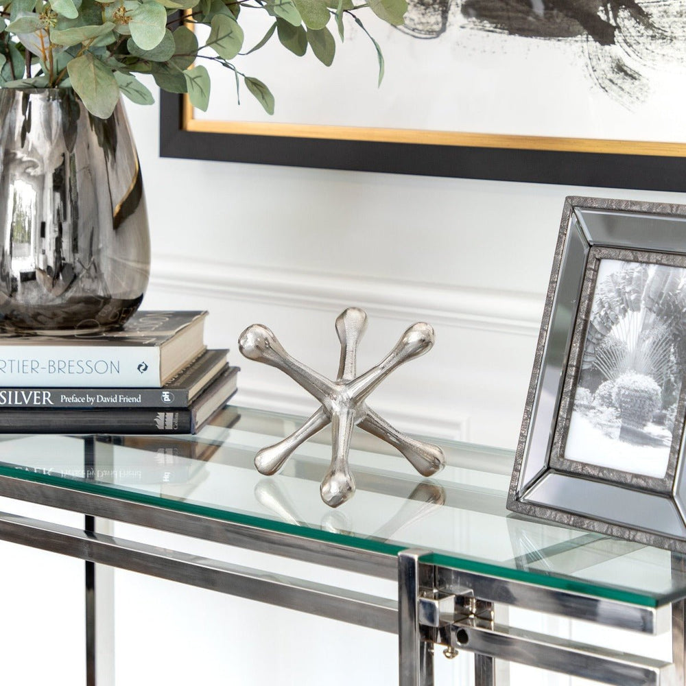 Sagebrook Home Silver Metal Jack Decorative Accent, 8