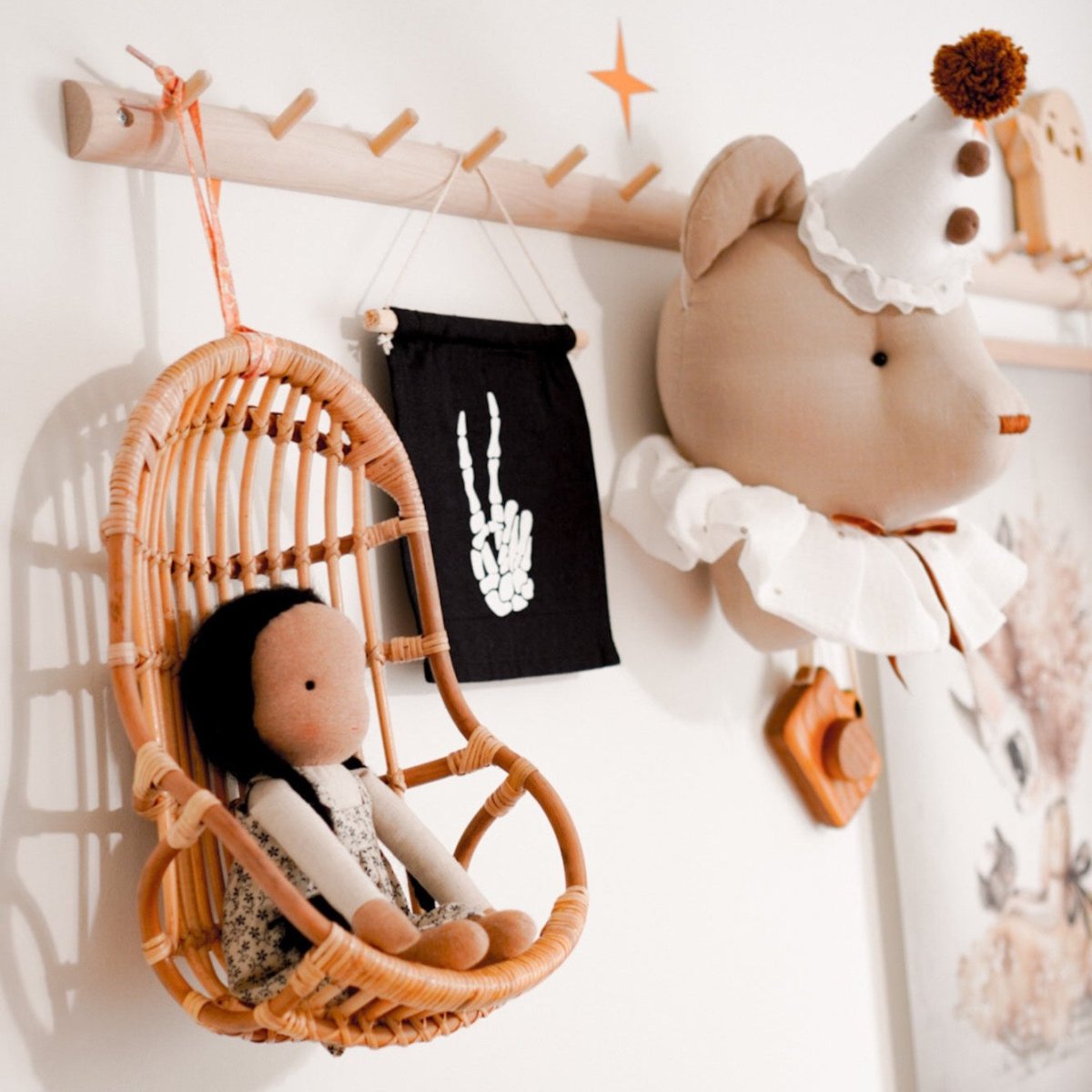 Imani Collective Skeleton Peace Sign Hang Sign - lily & onyx