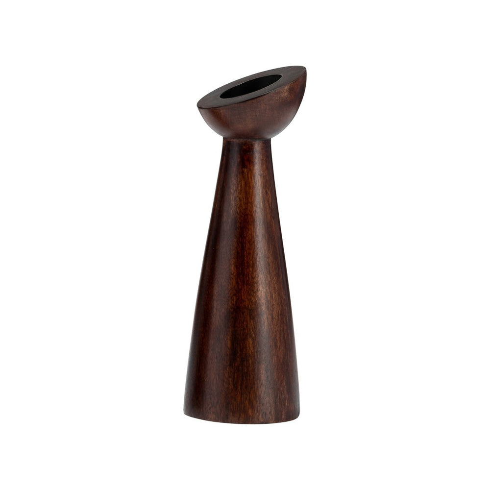 
                      
                        Sagebrook Home Slanted Wood Candle Holder, Brown - lily & onyx
                      
                    