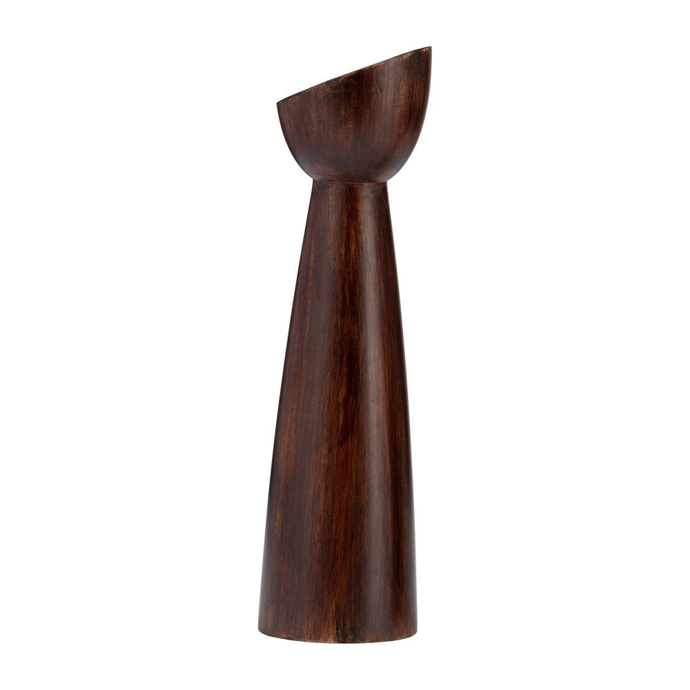 
                      
                        Sagebrook Home Slanted Wood Candle Holder, Brown - lily & onyx
                      
                    