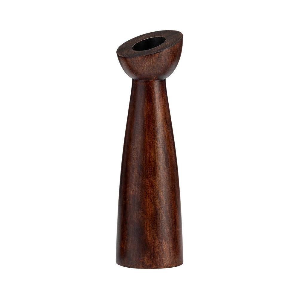 
                      
                        Sagebrook Home Slanted Wood Candle Holder, Brown - lily & onyx
                      
                    