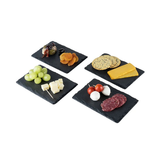 Twine Living Slate Tapas Plates, Set of 4 - lily & onyx