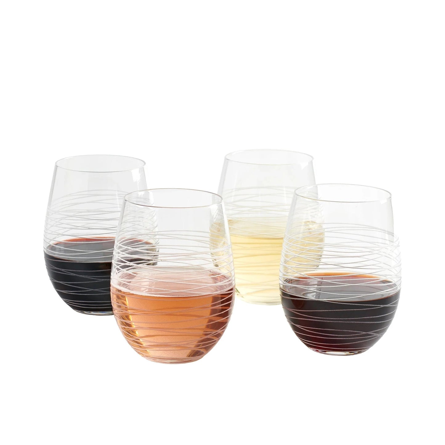 texxture Solis™ Stemless Wine Glass, Set of 4 - lily & onyx