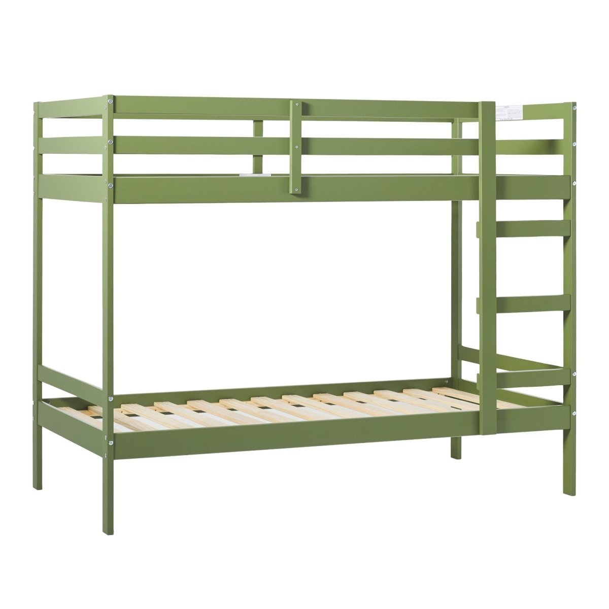 Walker Edison Sophie Simple Solid Wood Twin Over Twin Bunk Bed - lily & onyx