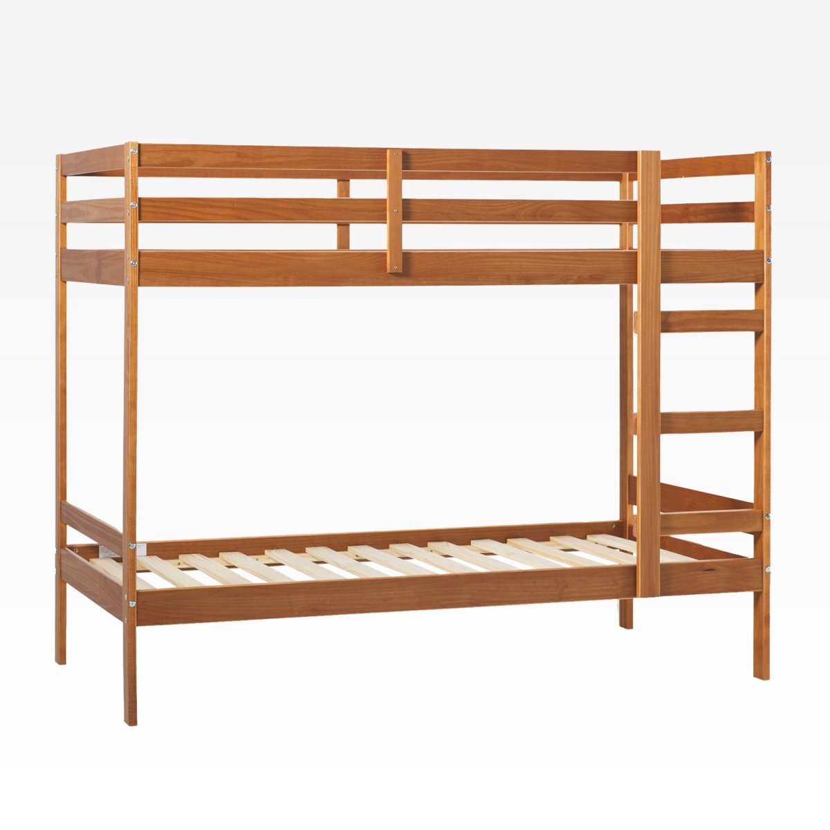 Walker Edison Sophie Simple Solid Wood Twin Over Twin Bunk Bed - lily & onyx