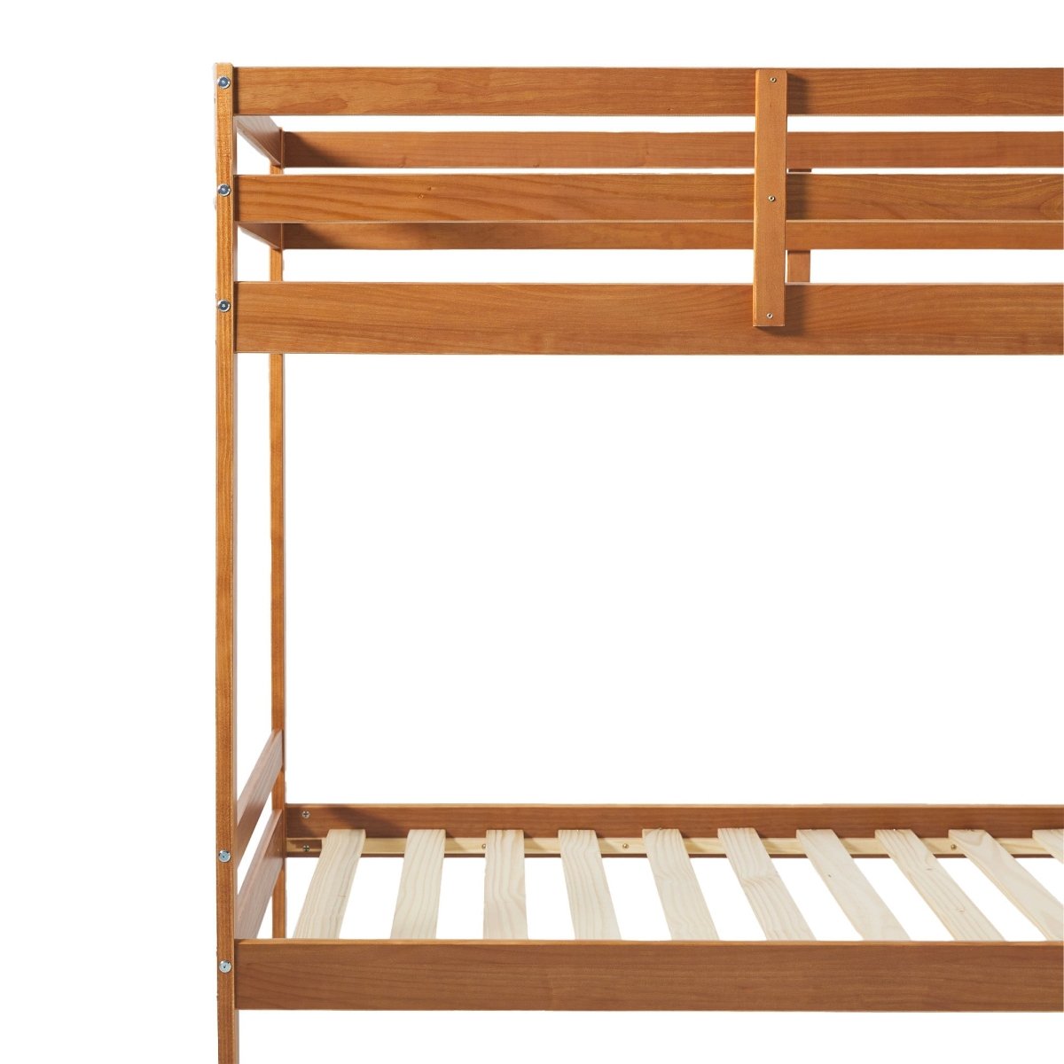 Walker Edison Sophie Simple Solid Wood Twin Over Twin Bunk Bed - lily & onyx