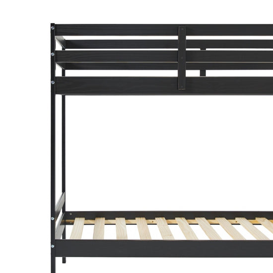 Walker Edison Sophie Simple Solid Wood Twin Over Twin Bunk Bed - lily & onyx