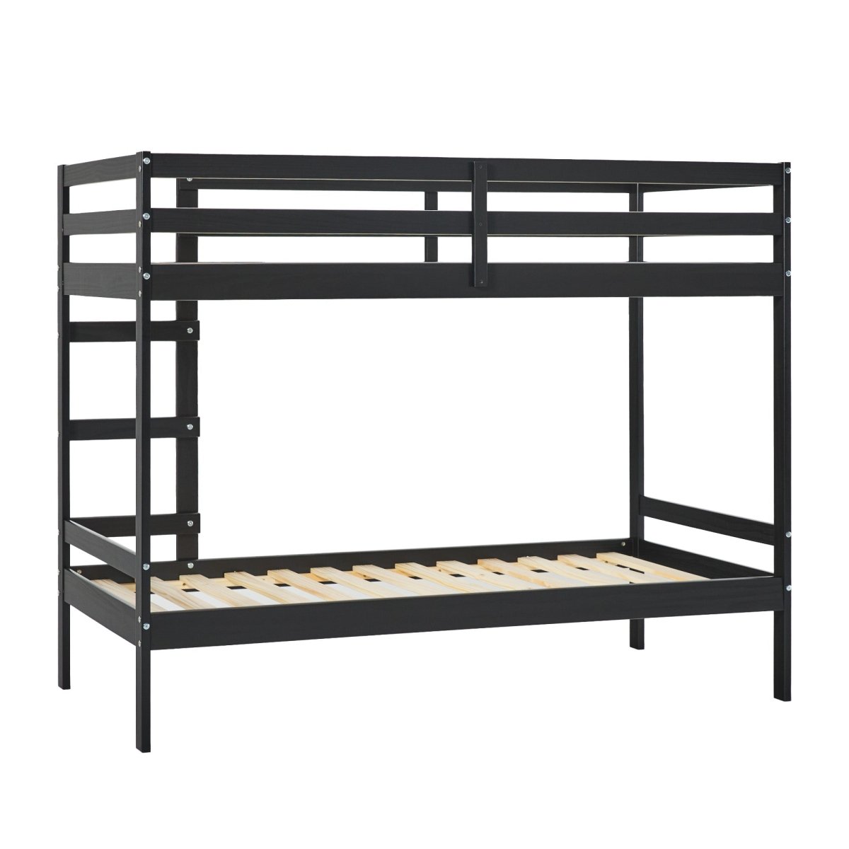 Walker Edison Sophie Simple Solid Wood Twin Over Twin Bunk Bed - lily & onyx